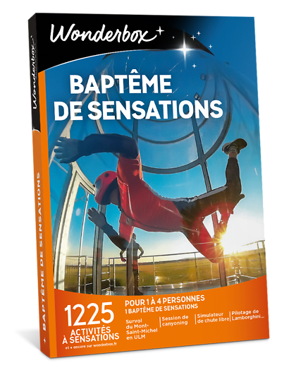 Coffret Cadeau Wonderbox Baptême de sensations - idée, box et coffret cadeau Sport & Aventure - Pour