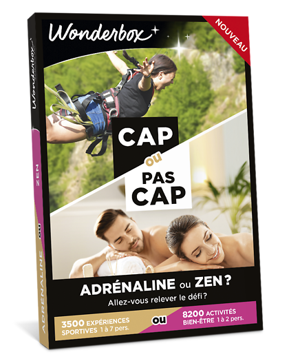Coffret Cadeau Wonderbox CAP OU PAS CAP - Adrénaline ou Zen ? - idée, box et coffret cadeau Restaura