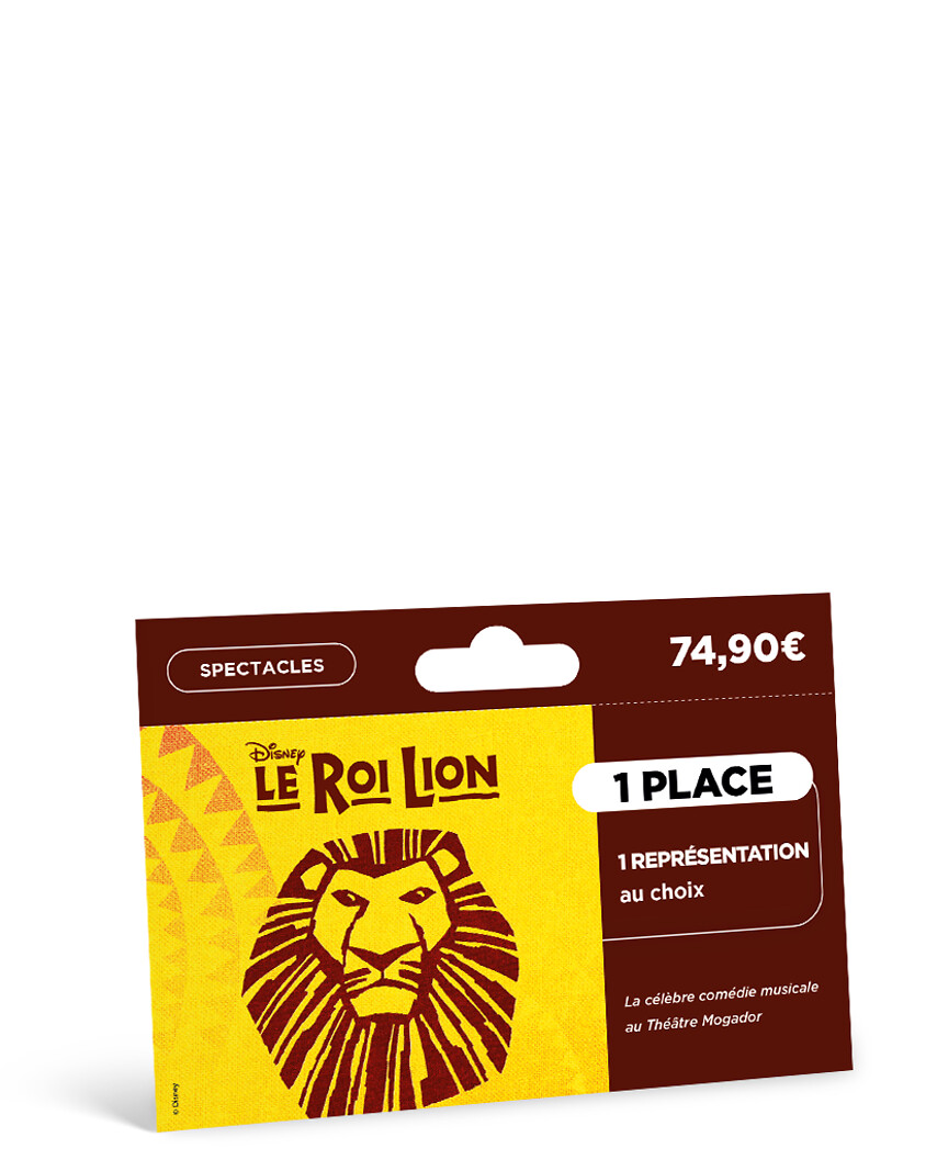 Carte Billetterie - Le Roi Lion - 1 Personne