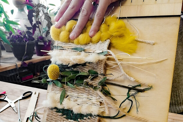 Atelier tissage végétal à Reims (51)