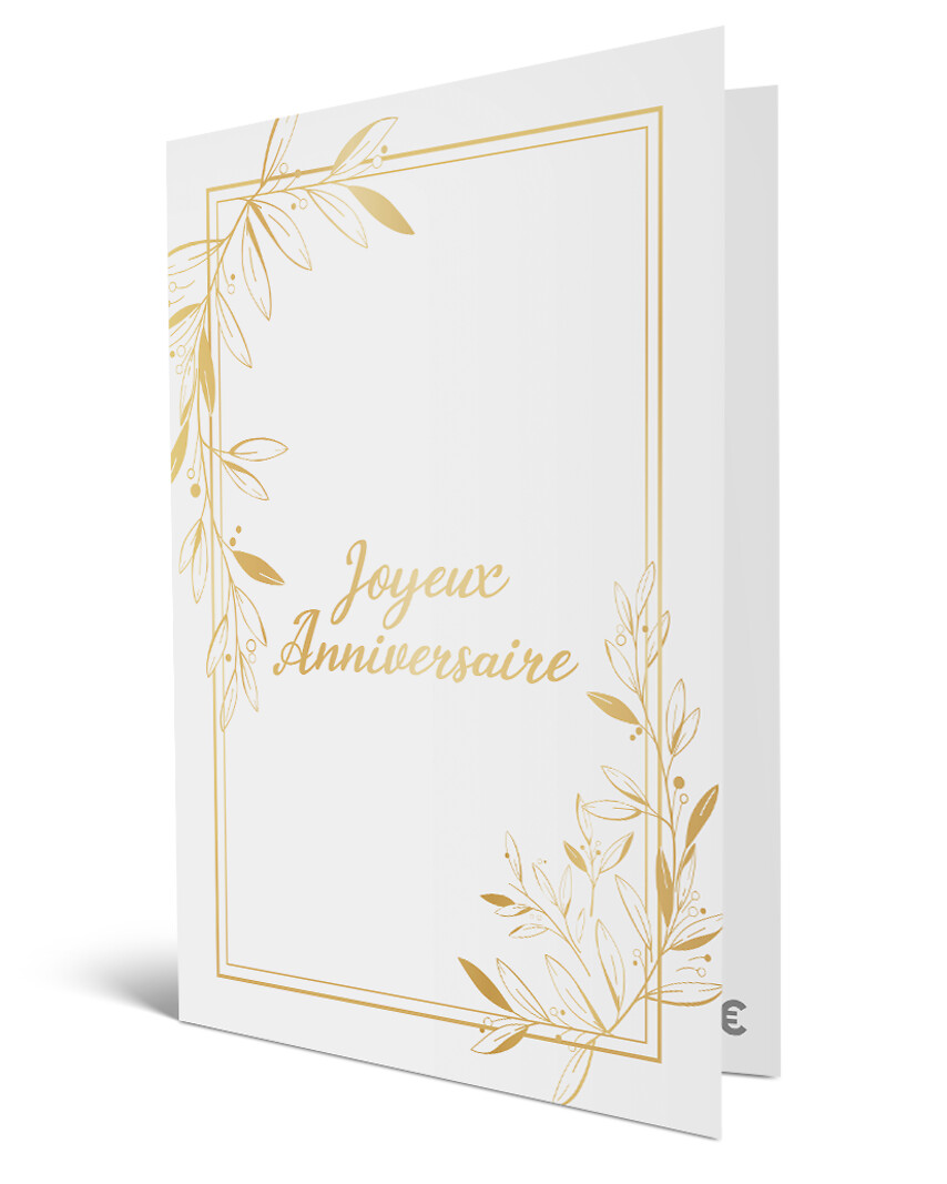 Carte de vœux 2 en 1 Joyeux Anniversaire
