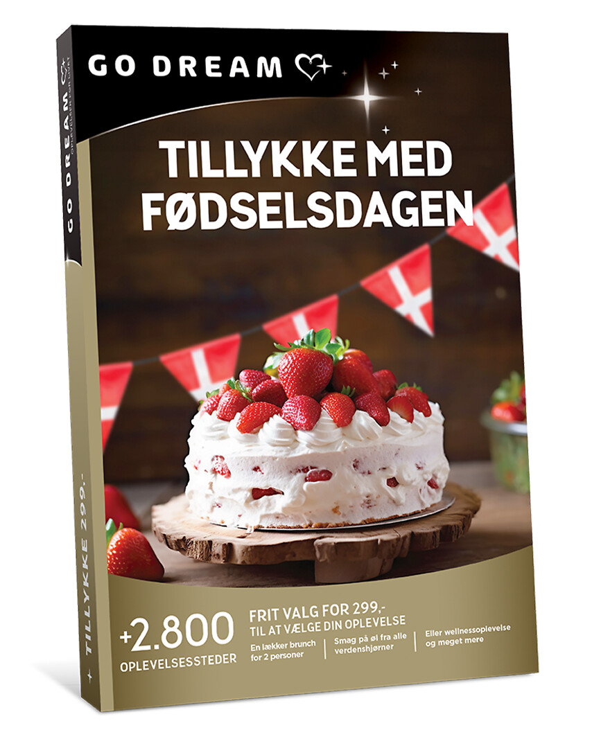 Go Dream TILLYKKE MED FØDSELSDAGEN 299- Oplevelsesgaver MULTITHEMATIC