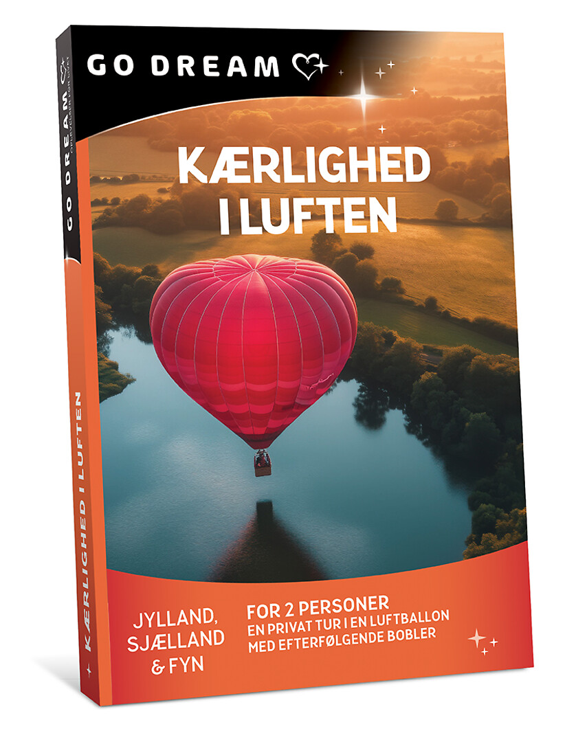 Go Dream KÆRLIGHED I LUFTEN- Oplevelsesgaver ADVENTURE - En enestående romantisk oplevelse med din udkårne – nyd den smukke udsigt (og landskabet) på