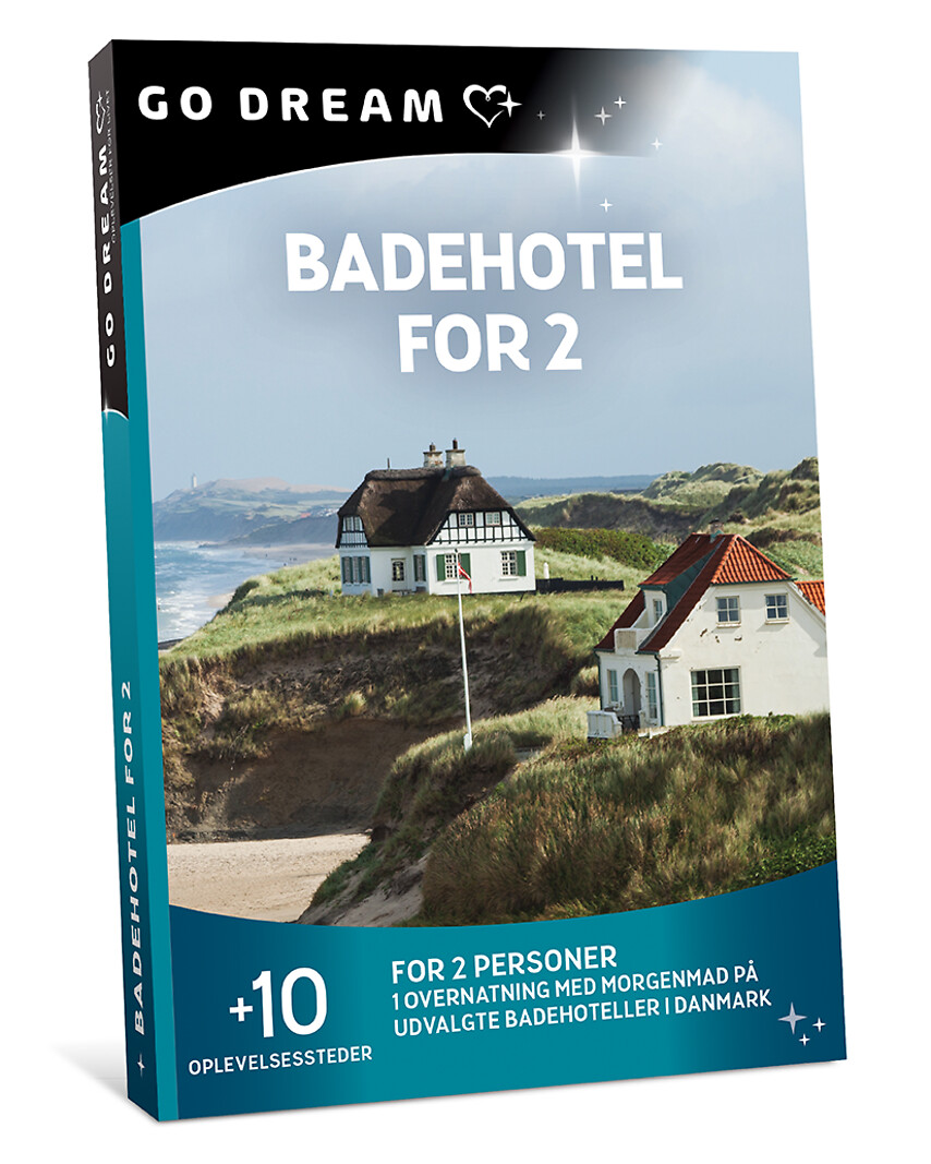 Go Dream BADEHOTEL FOR 2- Oplevelsesgaver STAY - Fald i søvn til lyden af bølgernes skvulpen på nogle af Danmarks hyggeligste badehoteller. Lev jer