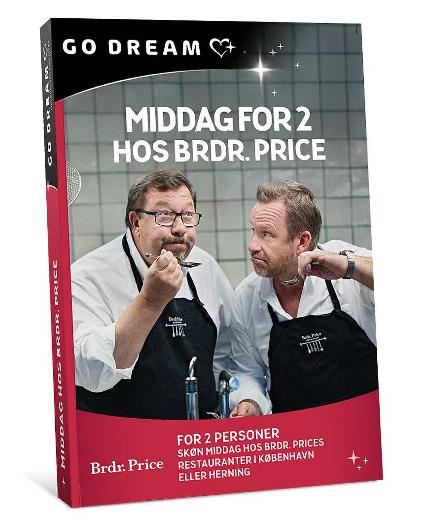 Go Dream MIDDAG FOR 2 HOS BRDR. PRICE- Oplevelsesgaver GASTRONOMY - Få en kulinarisk oplevelse med Brødrene Price og deres anerkendte gastronomi. Med