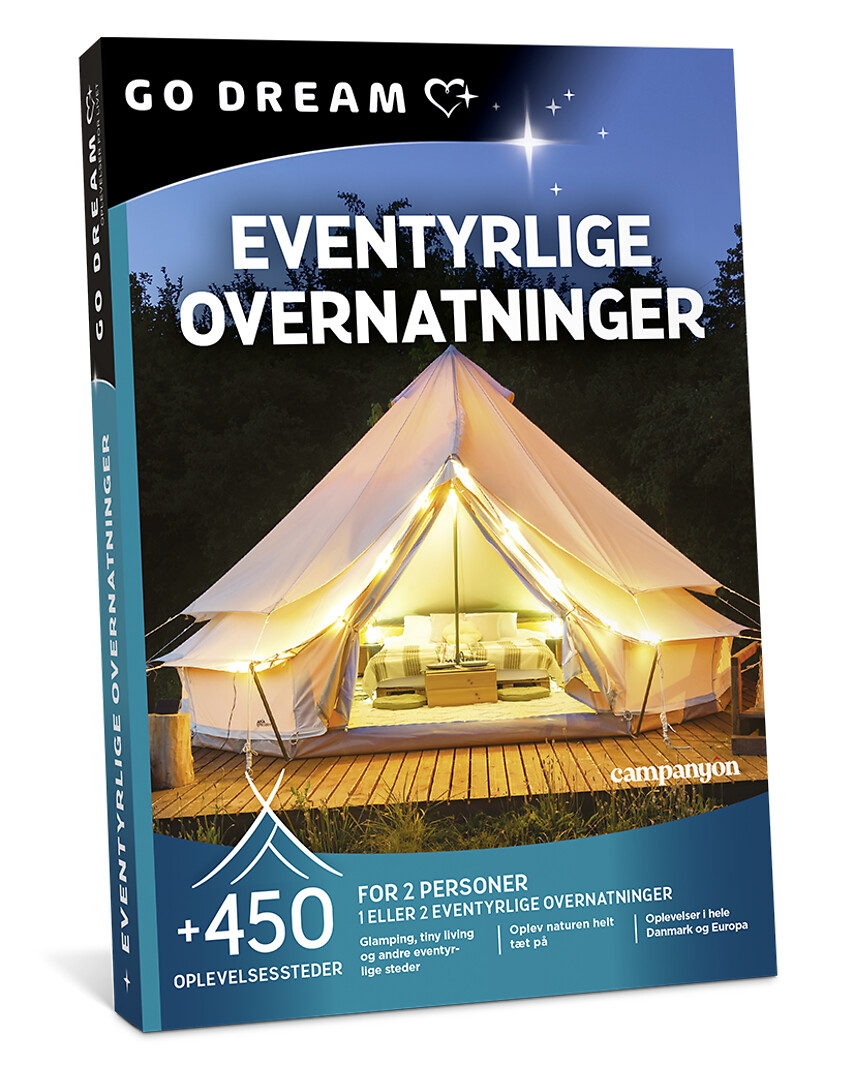 Go Dream EVENTYRLIGE OVERNATNINGER- Oplevelsesgaver STAY