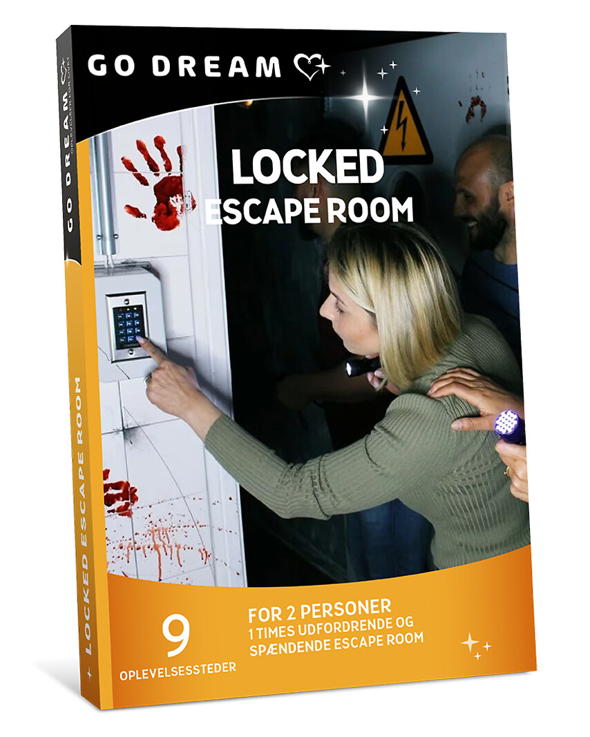 Go Dream LOCKED ESCAPE ROOM FOR 2- Oplevelsesgaver ENTERTAINMENT