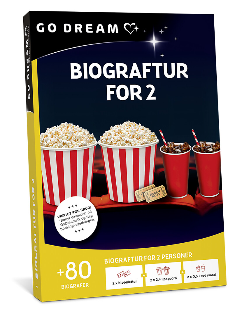 Go Dream BIOGRAFTUR FOR 2- Oplevelsesgaver ENTERTAINMENT