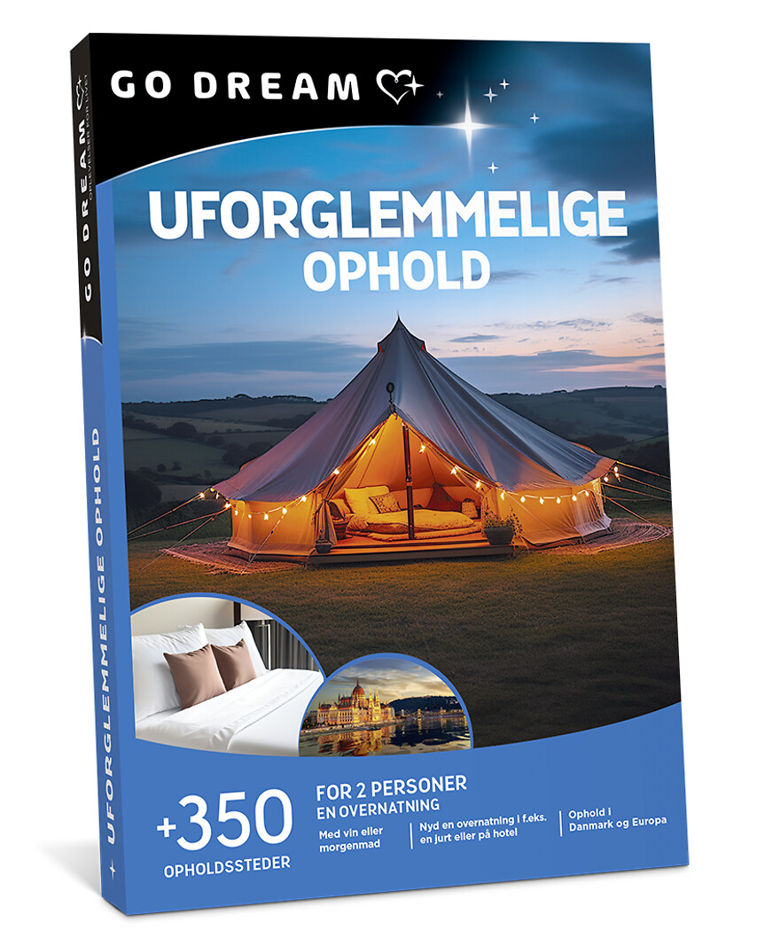 Go Dream UFORGLEMMELIGE OPHOLD, Oplevelsesgaver, STAY , Gaveidé