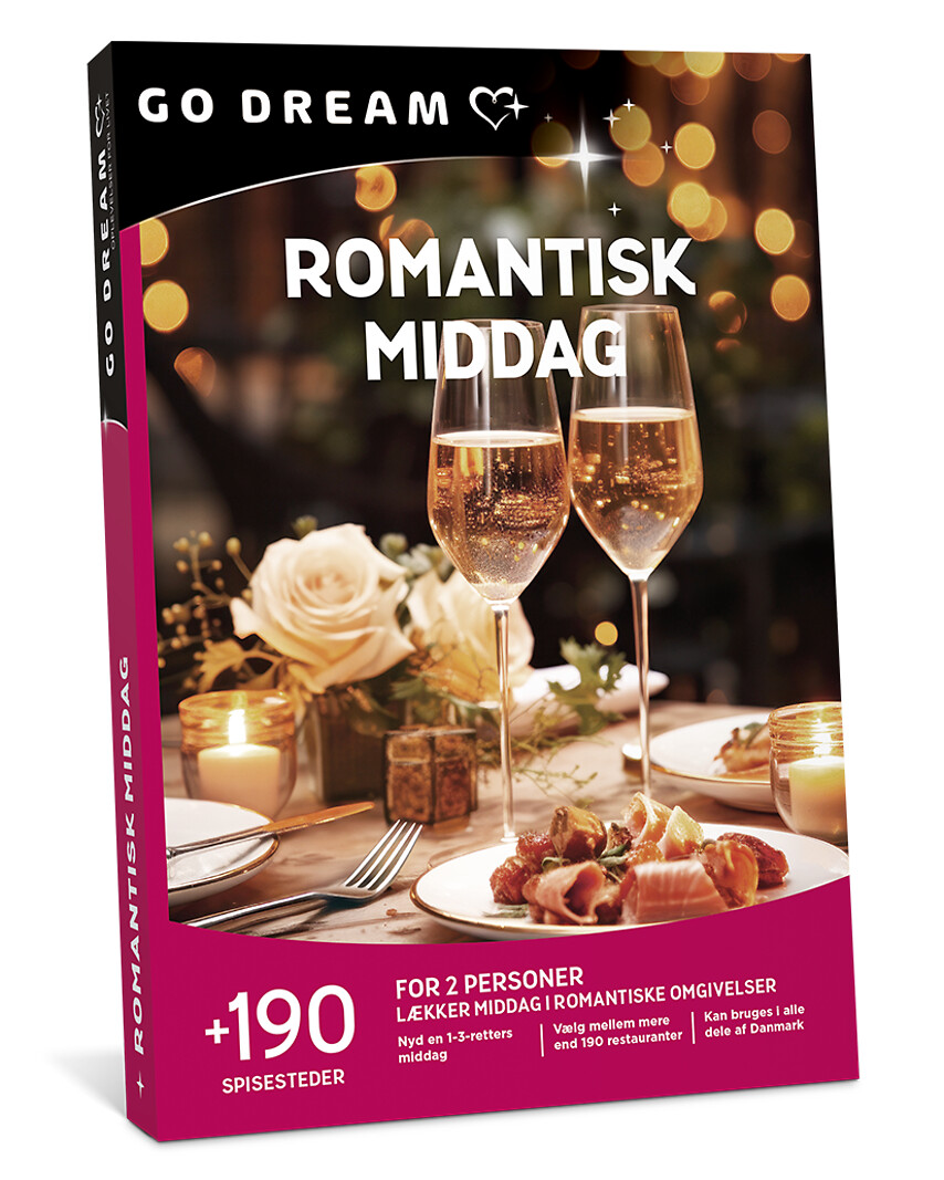 Go Dream ROMANTISK MIDDAG FOR 2, Oplevelsesgaver, GASTRONOMY , Gaveidé