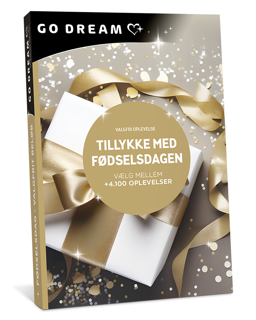 Go Dream TILLYKKE MED FØDSELSDAGEN - VALGFRIT BELØB, Oplevelsesgaver, MULTITHEMATIC , Gavekort, Gaveidé