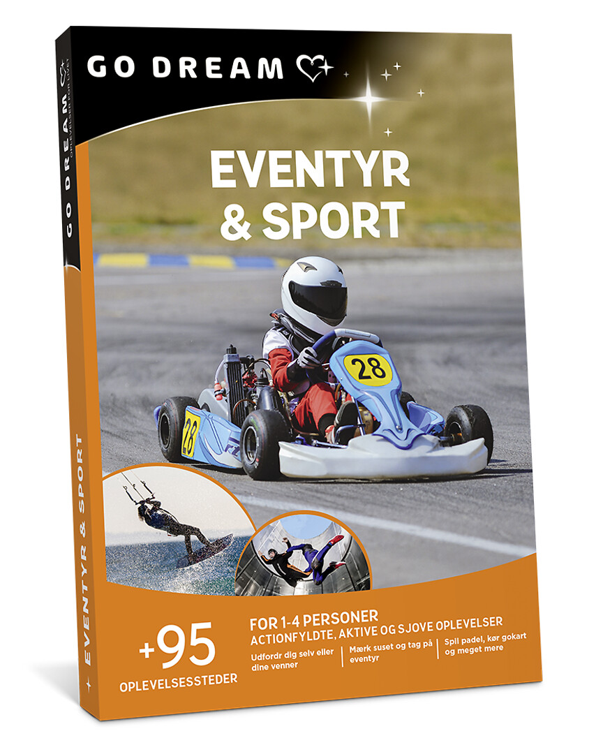 Go Dream ADRENALIN OG EVENTYR, Oplevelsesgaver, ADVENTURE , Gaveidé