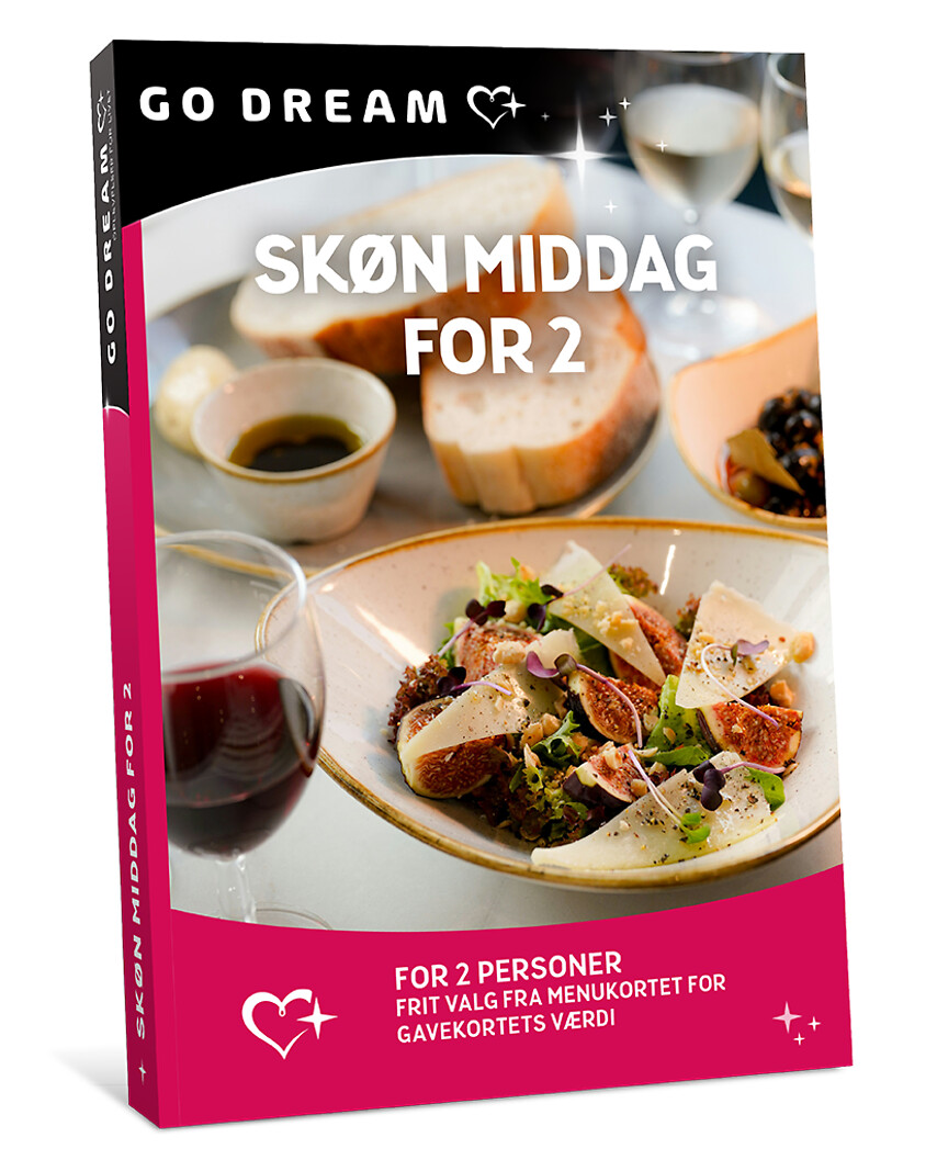 Go Dream SKØN MIDDAG FOR 2- Oplevelsesgaver GASTRONOMY