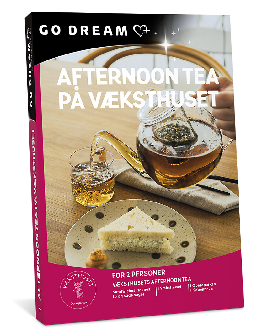 Go Dream AFTERNOON TEA PÅ VÆKSTHUSET, Oplevelsesgaver, GASTRONOMY , Gavekort, Gaveidé